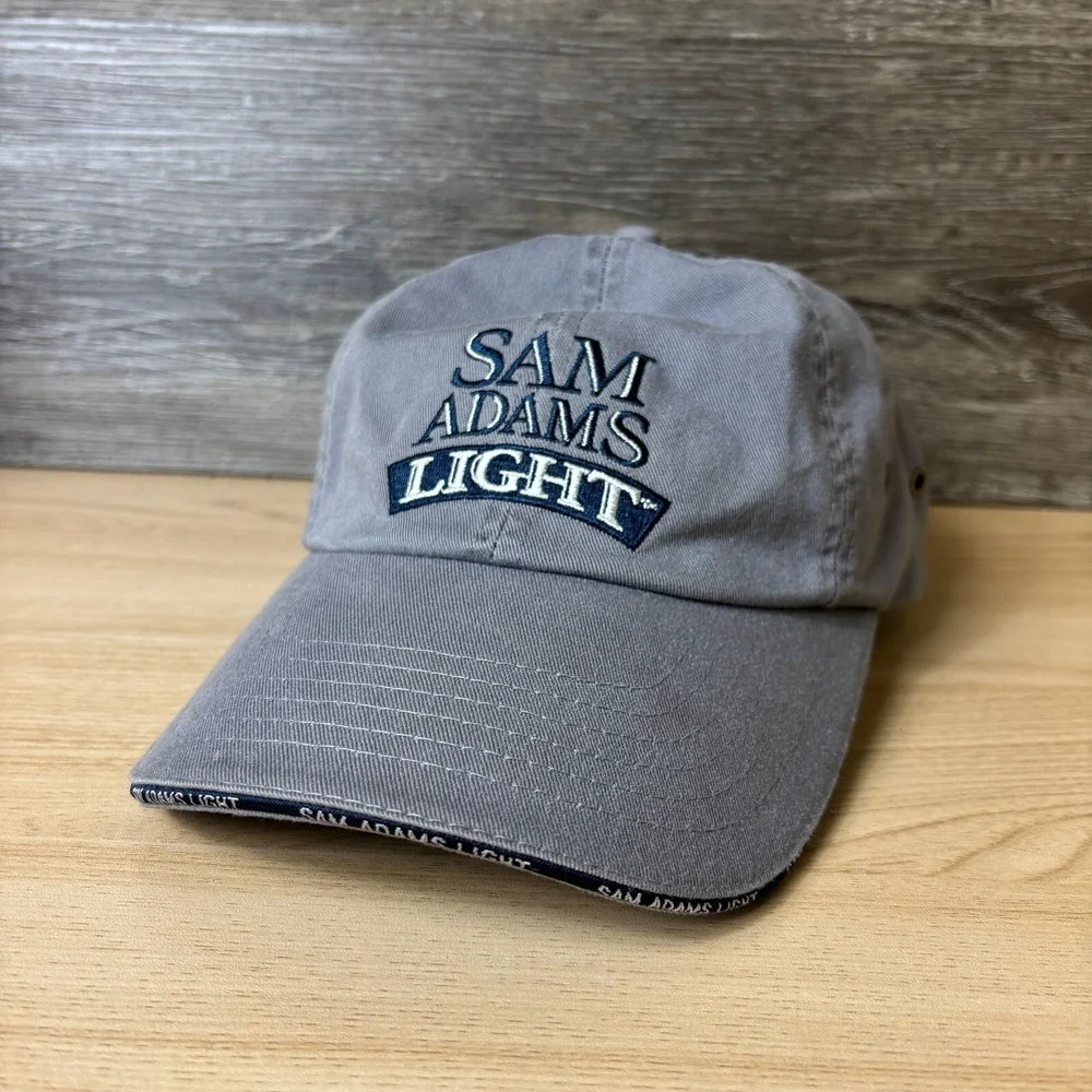 Samuel Adams Hat Cap Strap Back Gray Sam Adams Light Beer‎ Adjustable